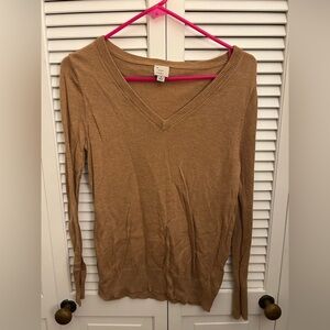 a new day Women's Long Sleeve V-Neck Top - Tan